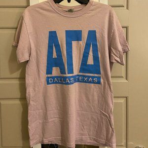 Pink and blue Alpha Gamma Delta AGD t-shirt